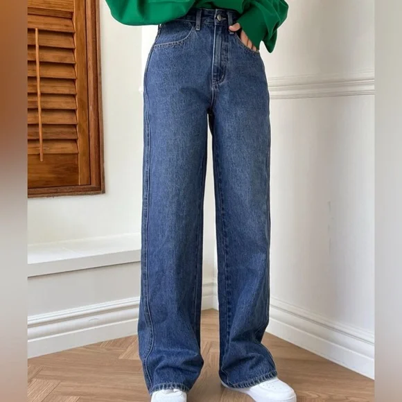 SHEIN Blue Flare & Wide Leg Jeans - Picture 4 of 4